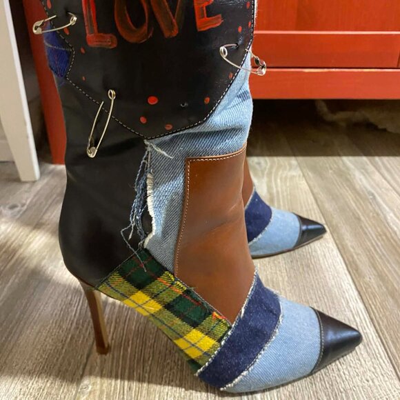 MIMOSA OPHELIA - Multicolour Leather And Fabric fashion boots - Picture 9 of 11